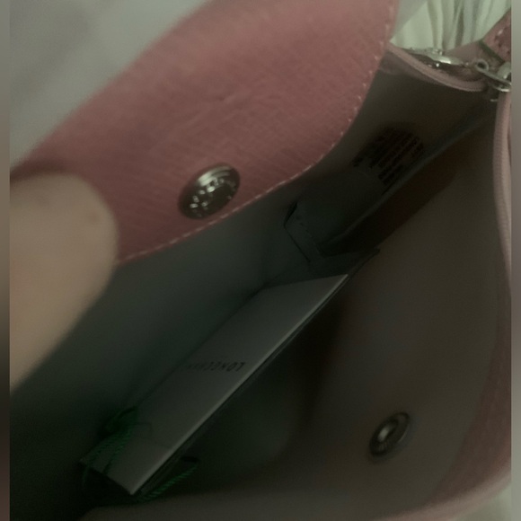 LONGCHAMP Mini Le Pliage Green Top-Handle Bag + Strap - Petal Pink - NWT! - Picture 10 of 11